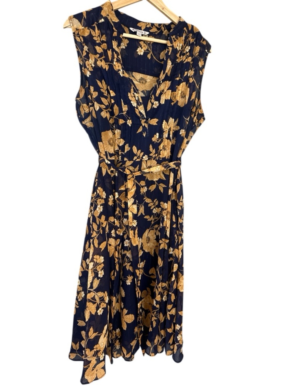 Nanette Lepore sleeveless chiffon floral wrap dress - Picture 6 of 13